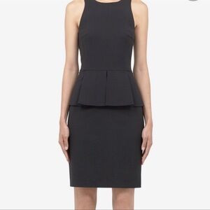 Theory Fefe Stretch Wool Peplum Dress Size 6